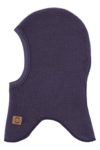 Mikk-line Schlupfmütze Kinder 50/56 Nightshade | Oeko-TEX Standard 100 | Balaclava Baby | Unisex-Design | Sturmhaube | Wolle von Mikk-line