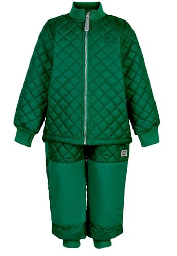 Mikk-line Thermo Set | Thermoanzug Kinder 104 | Thermo Jacke Und Thermo Hose Evergreen | Thermo Anzug Für Mädchen Und Jungen | Windabweisend und Wasserabweisend Winterjacke Kinder von Mikk-line