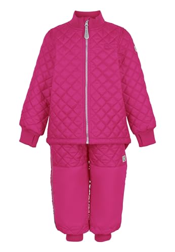 Mikk-line Thermo Set | Thermoanzug Kinder 104 | Thermo Jacke Und Thermo Hose Fuchsia Red | Thermo Anzug Für Mädchen Und Jungen | Windabweisend und Wasserabweisend Winterjacke Kinder von Mikk-line