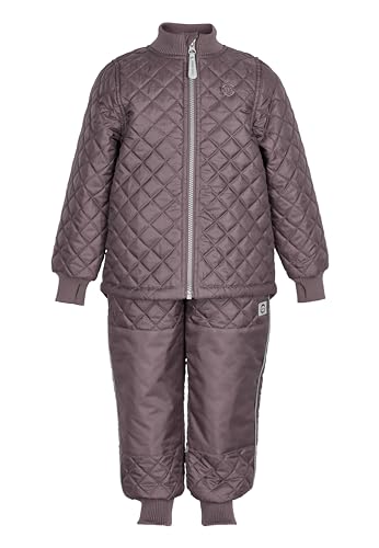 Mikk-line Thermo Set | Thermoanzug Kinder 122 | Thermo Jacke Und Thermo Hose Twilight Mauve | Thermo Anzug Für Mädchen Und Jungen | Windabweisend und Wasserabweisend Winterjacke Kinder von Mikk-line