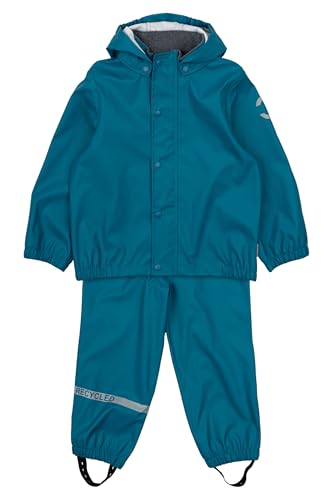 Mikk-line Unisex PU Recycelter Zweiteiliger Regenanzug mit Trägern Celestial 74 von Mikk-line