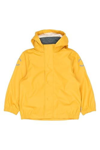 Mikk-line Unisex Regenjacke Kinder 152 Wasserdicht und Winddicht | Regenjacke Mädchen und Jungen mit Reflektoren und Kapuze Abnehmbar | Leichte Matschjacke OEKO-TEX von Mikk-line