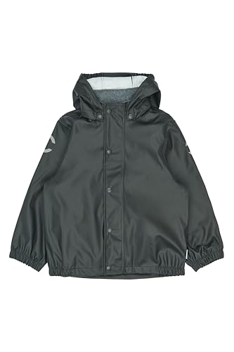 Mikk-line Unisex Regenjacke Kinder 92 Wasserdicht und Winddicht | Regenjacke Mädchen und Jungen mit Reflektoren und Kapuze Abnehmbar | Leichte Matschjacke OEKO-TEX von Mikk-line