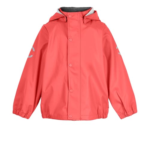 Mikk-line Unisex Regenjacke Kinder 98 Wasserdicht und Winddicht | Regenjacke Mädchen und Jungen mit Reflektoren und Kapuze Abnehmbar | Leichte Matschjacke OEKO-TEX von Mikk-line