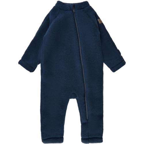 Mikk-line WALKOVERALL 98 Blue Nights | Wollwalk Overall Baby | Baby Schlafanzug Aus Wolle Für Baby Und Kleinkind | 95% Wolle - 100% mulesingfrei Merinowolle | Schlafanzug Baby Ohne Füße von Mikk-line