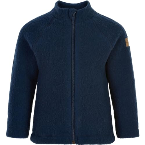 Mikk-line Walkjacke 62 Blue Nights | Oeko-TEX Standard 100 | Babyjacke mit Reißverschluss für Baby und Kinder | 100% Mulesing-Frei Merinowolle | Für Mädchen und Jungen | Umkehrbare Bündchen von Mikk-line