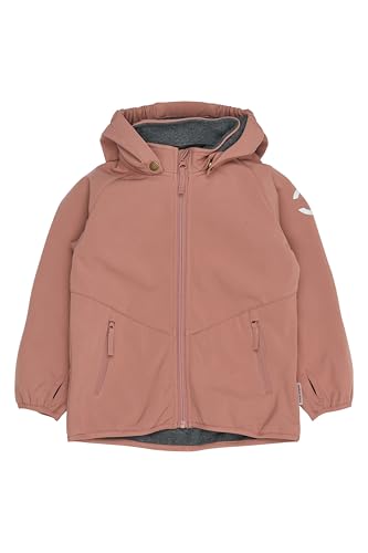 Mikk-line Wasserdichte Softshelljacke Kinder 152 Burlwood | Winddichte Atmungsaktive Softshelljacken für Mädchen & Jungen | Fleece Gefütterte Outdoorjacke mit Reflektoren von Mikk-line