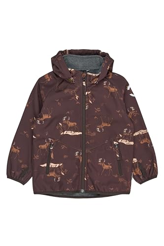 Mikk-line Wasserdichte Softshelljacke Kinder 152 Mole | Winddichte Atmungsaktive Softshelljacken für Mädchen & Jungen | Fleece Gefütterte Outdoorjacke mit Reflektoren von Mikk-line