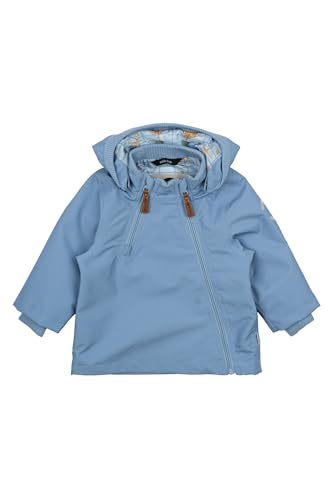 Mikk-line Winterjacke Kinder 92 Faded Denim | Fleecejacke Kinder mit Namensschild | Winddicht und Wasserdicht 20.000 mm Softshelljacke Kinder | Winterjacke Jungen & Mädchen von Mikk-line
