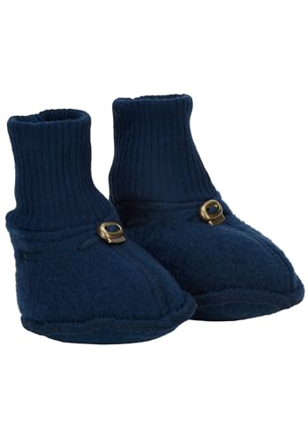 Mikk-line Woll-Babysocken Blue Nights 74/80 | OEKO-TEX Standard 100 | Krabbelschuhe Baby in Wool Und Polyster Für Mädchen und Jungen | Hausschuhe Kinder | Lauflernschuhe Baby von Mikk-line