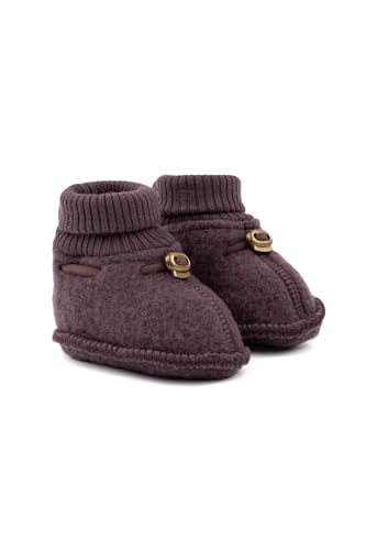 Mikk-line Woll-Babysocken Huckleberry 50/56 | OEKO-TEX Standard 100 | Krabbelschuhe Baby in Wool Und Polyster Für Mädchen und Jungen | Hausschuhe Kinder | Lauflernschuhe Baby von Mikk-line