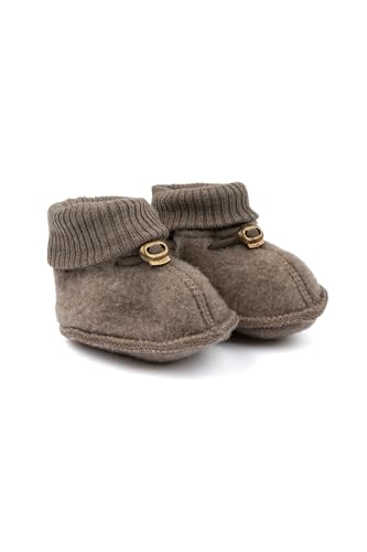 Mikk-line Woll-Babysocken Melange Denver 50/56 | OEKO-TEX Standard 100 | Krabbelschuhe Baby in Wool Und Polyster Für Mädchen und Jungen | Hausschuhe Kinder | Lauflernschuhe Baby von Mikk-line