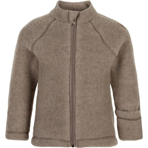 Mikk-line Walkjacke 74 Melange Denver | Oeko-TEX Standard 100 | Babyjacke mit Reißverschluss für Baby und Kinder | 100% Mulesing-Frei Merinowolle | Für Mädchen und Jungen | Umkehrbare Bündchen von Mikk-line