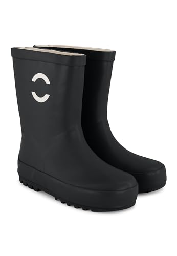 Mikk-line Gummistiefel Kinder 22 | Black Regenstiefel Kinder Gefüttert | Gefütterte Gummistiefel Kinder | Wasserdichte Gummistiefel | Regenschuhe & Kinderstiefel von Mikk-line