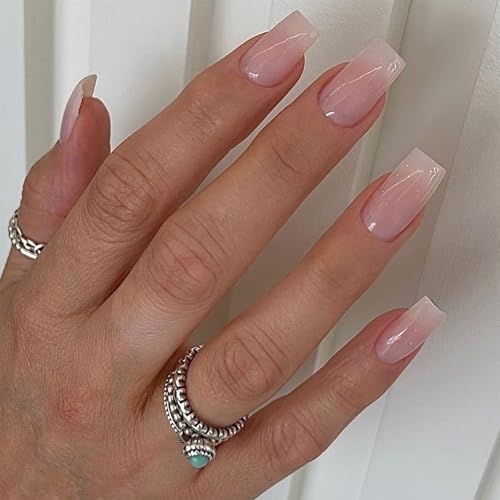 Deep White French Tip Press on Short Nails with Adhesive Nail Tab - 12 Sizes, Eco-Friendly ABS, 1-3 Week Wear, Quick 5 Minute DIY Manicure for Women (Pale White) von Mikloven