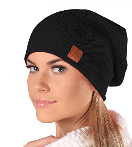 Mikos* Beanie für Damen | Frühling Mütze für Damen in Schwarz | Herbstmütze Damen | Long Slouch Beanie | Mütze mit hohem Tragecomfort |699 von Mikos