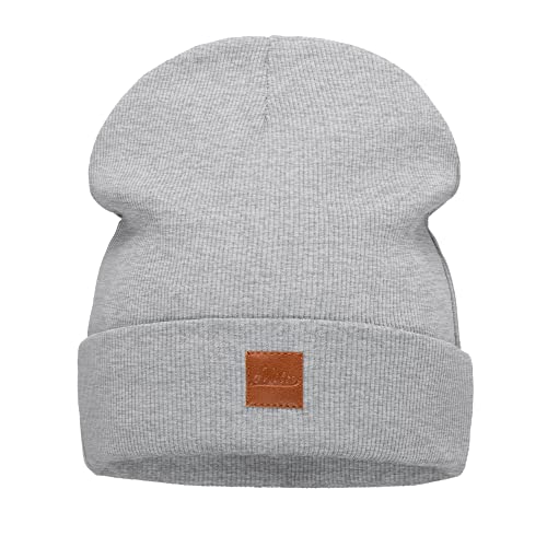 Wintermütze für Damen Herren Beanie Mütze Doppellagiger Herbstmütze Baumwollmütze für Frauen Männer Junge-n Mädchen Streetwear Joggingmütze Winter Herbst Beany Einheitsgröße für alle (704) (Grau) von Mikos