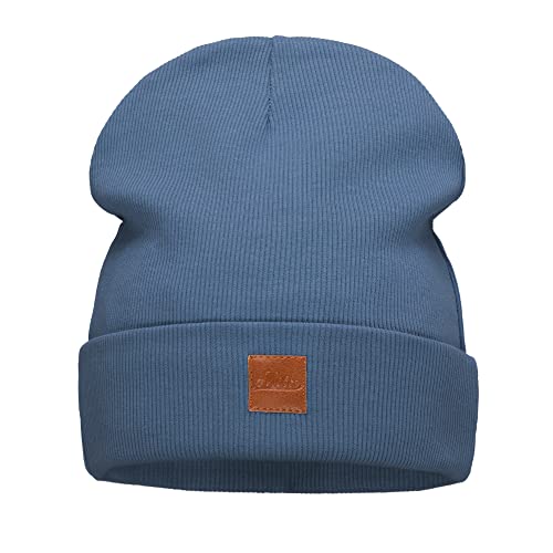 Wintermütze für Damen Herren Beanie Mütze Doppellagiger Herbstmütze Baumwollmütze für Frauen Männer Junge-n Mädchen Streetwear Joggingmütze Winter Herbst Beany Einheitsgröße (704) (Blau) von Mikos