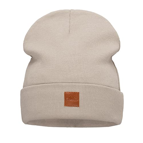 Wintermütze für Damen Herren Beanie Mütze Doppellagiger Herbstmütze Baumwollmütze für Frauen Männer Junge-n Mädchen Streetwear Joggingmütze Winter Herbst Beany Einheitsgröße für alle (704) (Hellbeige) von Mikos