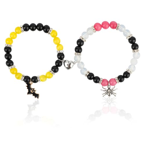 2-teiliges Spinnen-Fledermaus-Armband für Befreundete, Magnetisches Freundschaftsarmband Spinnen-Fledermaus-Metall Anime-Schmuck Pärchen Armband für Valentinstag Kostümzubehör Schmuckgeschenke 2-teiliges Spinnen-Fledermaus-Armband für Befreundete, Magnetisches Freundschaftsarmband Spinnen-Fledermaus-Metall Anime-Schmuck Pärchen Armband für Valentinstag Kostümzubehör Schmuckgeschenke von Mikovivi