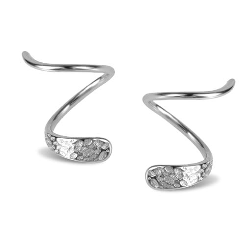 2stk Kleine Doppel Creolen, Creolen aus Silber Spiralfädler-Ohrringe Twist-Ohrringe Handgefertigte Baumelnde Tropfenohrringe Trendig für Frauen 2stk Kleine Doppel Creolen, Creolen aus Silber Spiralfädler-Ohrringe Twist-Ohrringe Handgefertigte Baumelnde Tropfenohrringe Trendig für Frauen von Mikovivi
