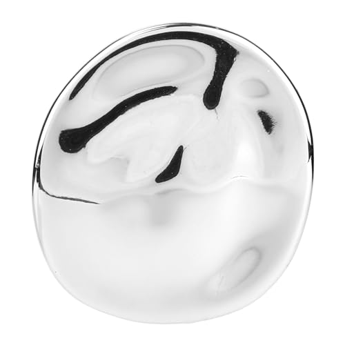 Geometrische Metal Brosche, Unregelmäßige Runde Vintage Brosche für Damen Herren Stilvolle Anstecknadel Mantel Abendkleid Schmuck für Dame Hochzeits Geburtstagsfeier (Silber) von Mikovivi