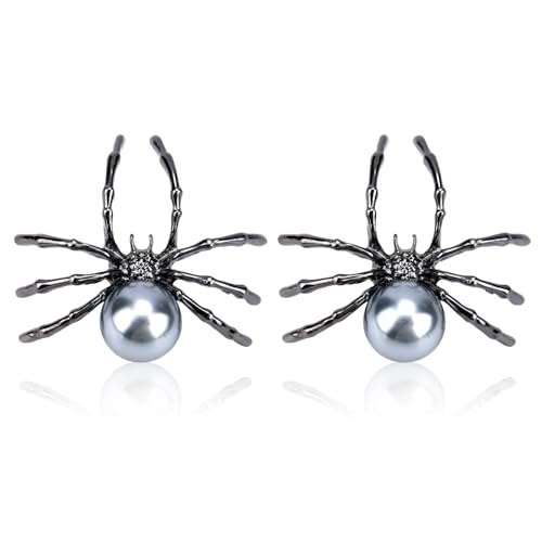 Halloween-Spinnen-Ohrringe für Frauen, Gothic Große Spinnen-Perlen-Ohrringe Gruseliger Halloween-Schmuck für Cosplay Party Festival Kostümzubehör von Mikovivi