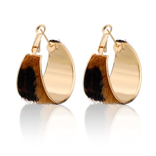 Leopardenmuster, Creolen für Frauen, Boho Vintage Groß Statement Kreisohrringe Auffällig Mode Tierdruck Schmuckgeschenke Leopardenmuster, Creolen für Frauen, Boho Vintage Groß Statement Kreisohrringe Auffällig Mode Tierdruck Schmuckgeschenke von Mikovivi