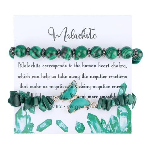 2 Stück Armbänder für Frauen und Männer, 8 mm Durchmesser Armbänder mit Steinen und Kristallen Elastisch Armband aus Naturstein Perlenarmbänder als Geschenk zum Geburtstag (Grüner Pfau) 2 Stück Armbänder für Frauen und Männer, 8 mm Durchmesser Armbänder mit Steinen und Kristallen Elastisch Armband aus Naturstein Perlenarmbänder als Geschenk zum Geburtstag (Grüner Pfau) von Mikovivi