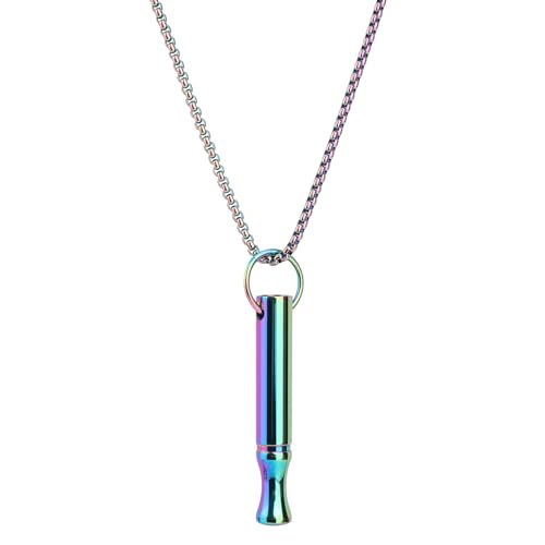 Mikovivi Achtsamkeits Atem Halskette, Titanstahl Nichtraucher Halskette Nichtraucher Atemhilfe Entspannungs Anhänger für Frauen Männer (Bunt) von Mikovivi