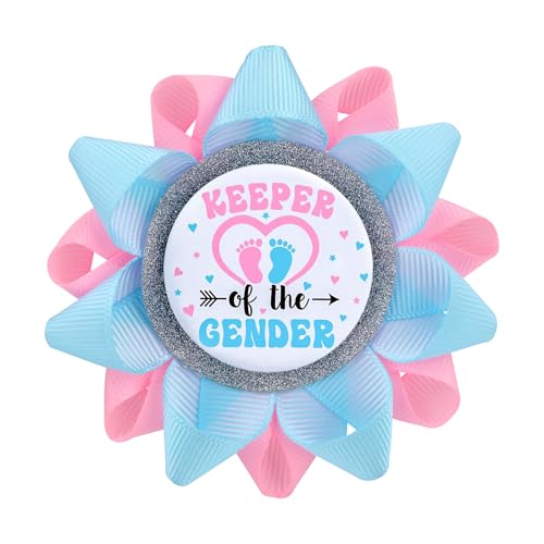 Mikovivi Anstecknadel zur Geschlechtsenthüllung, Anstecknadel mit Band für Junge oder Mädchen Rosa oder Blau Party Geschenke zur Geschlechtsenthüllung für Babypartys Party Dekoration von Mikovivi