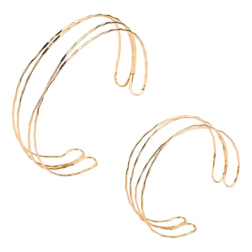 Mikovivi Armmanschette & Halsband für Damen, Oberarmmanschette Offenes Armband Minimalistisch Armreif Halsband Verstellbar Spiralarmmanschette Halsschmuck für Damen Herren Geschenk Cosplay (Gold) von Mikovivi