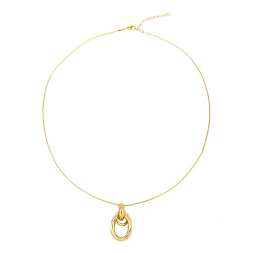 Goldknoten-Anhängerkette Damen, Verstellbare Auffällige Choker-Halskette mit Goldenem Knoten und Sicherheitsverschluss Dekoration und Trendiger Schmuck Geburtstag Oder Jahrestag für Damen von Mikovivi