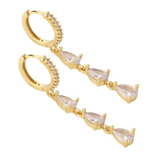 Mikovivi Ohrringe für Damen, Vergoldete Diamant Ohrringe aus Kupfer Leichte Trendige Schlappohrringe Creolen Schmuck für Frauen Mikovivi Ohrringe für Damen, Vergoldete Diamant Ohrringe aus Kupfer Leichte Trendige Schlappohrringe Creolen Schmuck für Frauen von Mikovivi