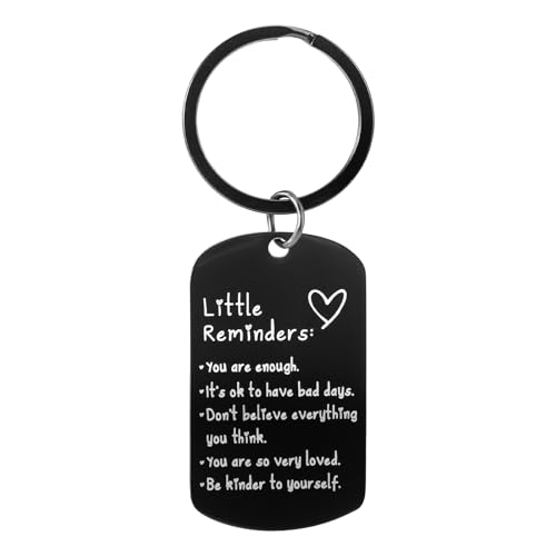 Mikovivi Schlüsselanhänger Kleinen Erinnerungen, You Are Enough Geschenke Psychische Gesundheit Artikel Linderung Angstzuständen Bestätigung Inspirierende Erhebende Geschenke Frauen Männer(Schwarz) Mikovivi Schlüsselanhänger Kleinen Erinnerungen, You Are Enough Geschenke Psychische Gesundheit Artikel Linderung Angstzuständen Bestätigung Inspirierende Erhebende Geschenke Frauen Männer(Schwarz) von Mikovivi