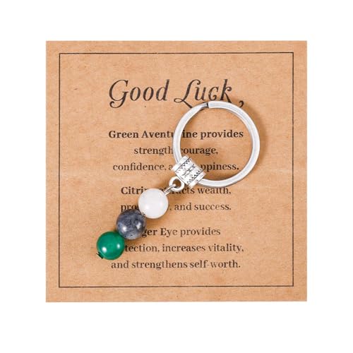 Schlüsselanhänger aus Naturkristallen mit Glückskarte, Schlüsselanhänger aus Kristall Schlüsselanhänger aus Naturstein für Kollegen Freunde Abschied Inspirierendes Geschenk Ermutigungsgeschenk Schlüsselanhänger aus Naturkristallen mit Glückskarte, Schlüsselanhänger aus Kristall Schlüsselanhänger aus Naturstein für Kollegen Freunde Abschied Inspirierendes Geschenk Ermutigungsgeschenk von Mikovivi