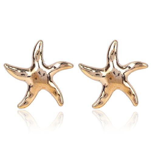 Seestern Ohrringe, Gold Boho Seestern Ohrringe Sommer Strand Ohrstecker Geschenk für Frauen Stilvoller Sommer Strand Urlaub Schmuck für Frauen von Mikovivi