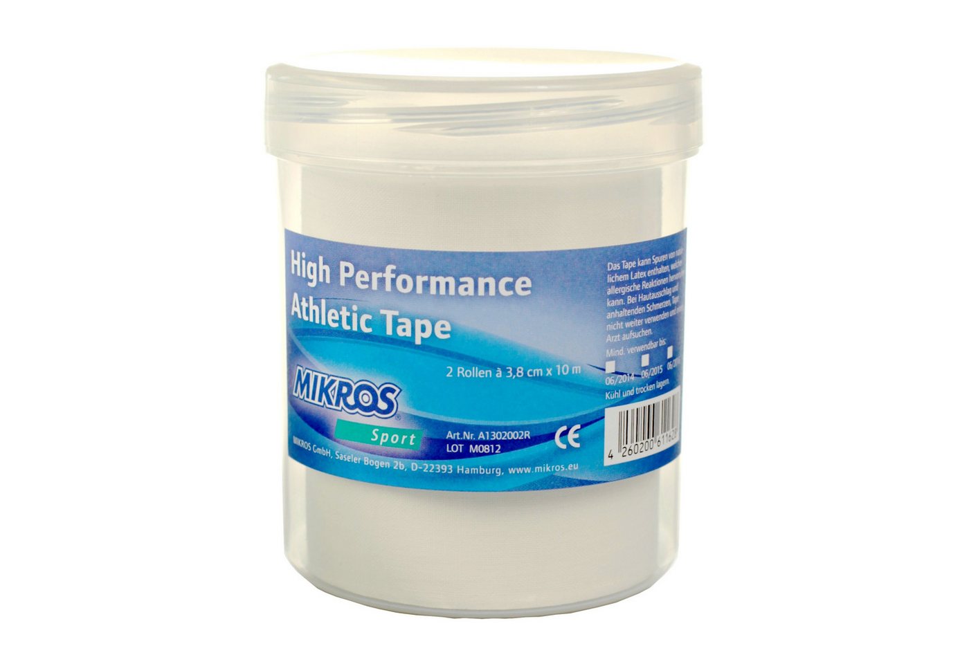 Mikros Medical Kinesiologie-Tape Mikros High Perf. Athletic Tape 3,8cm x 10m (2er Box) von Mikros Medical