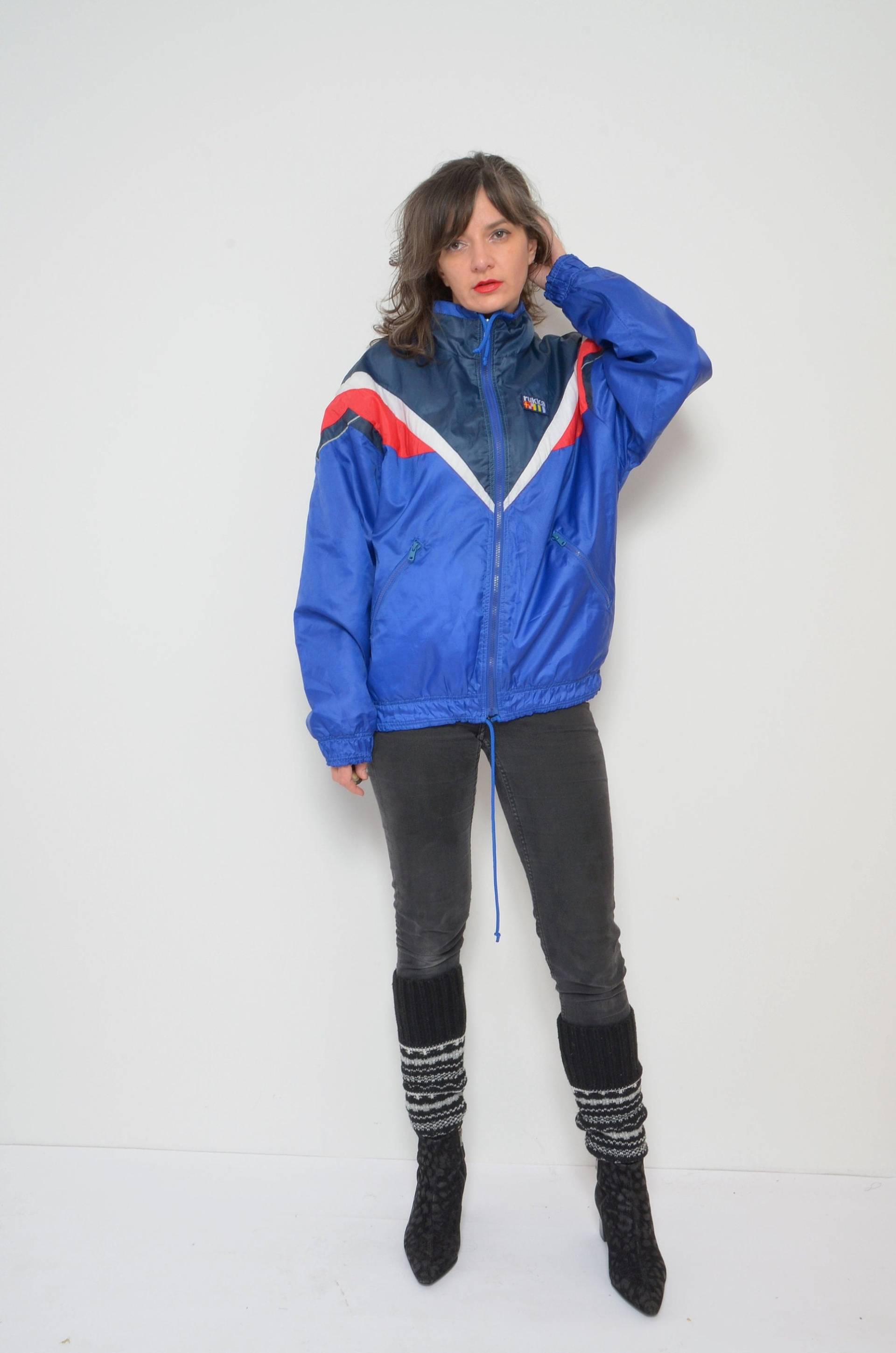 Rukka Zipper Windbreaker/Vintage 90Er Jahre Sportjacke Im Oversized Look - Größe S von MikseStudio