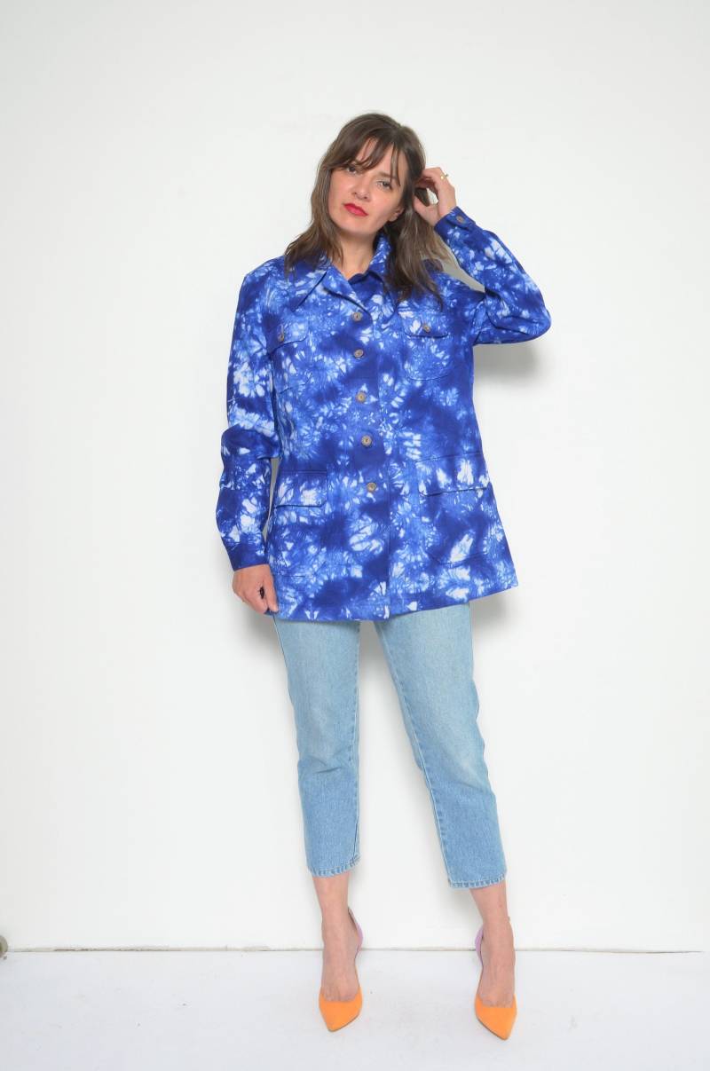 Vintage 80Er Jahre Batik Arbeiter Jacke - Größe Medium von MikseStudio