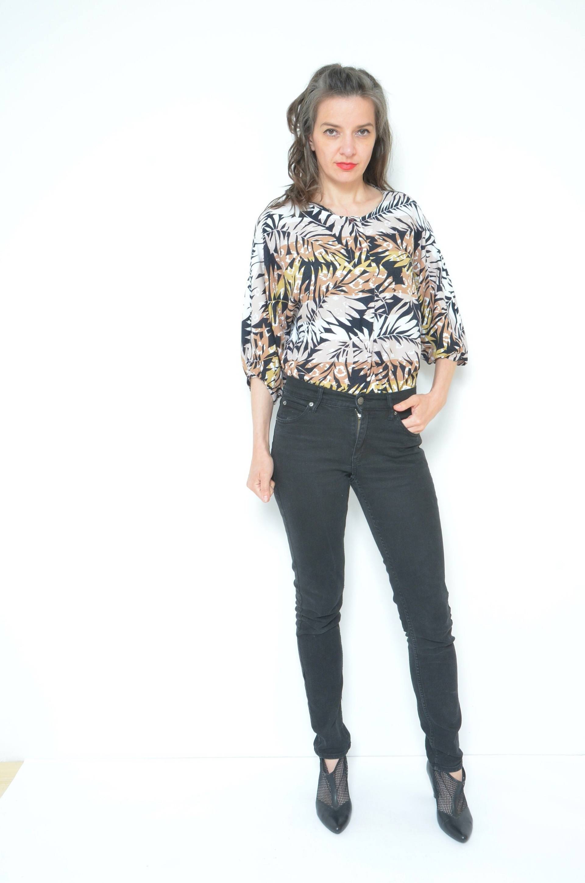 Vintage 80Er Jahre Blumen Baumwoll Bluse - Daniel Duval Größe S/M von MikseStudio