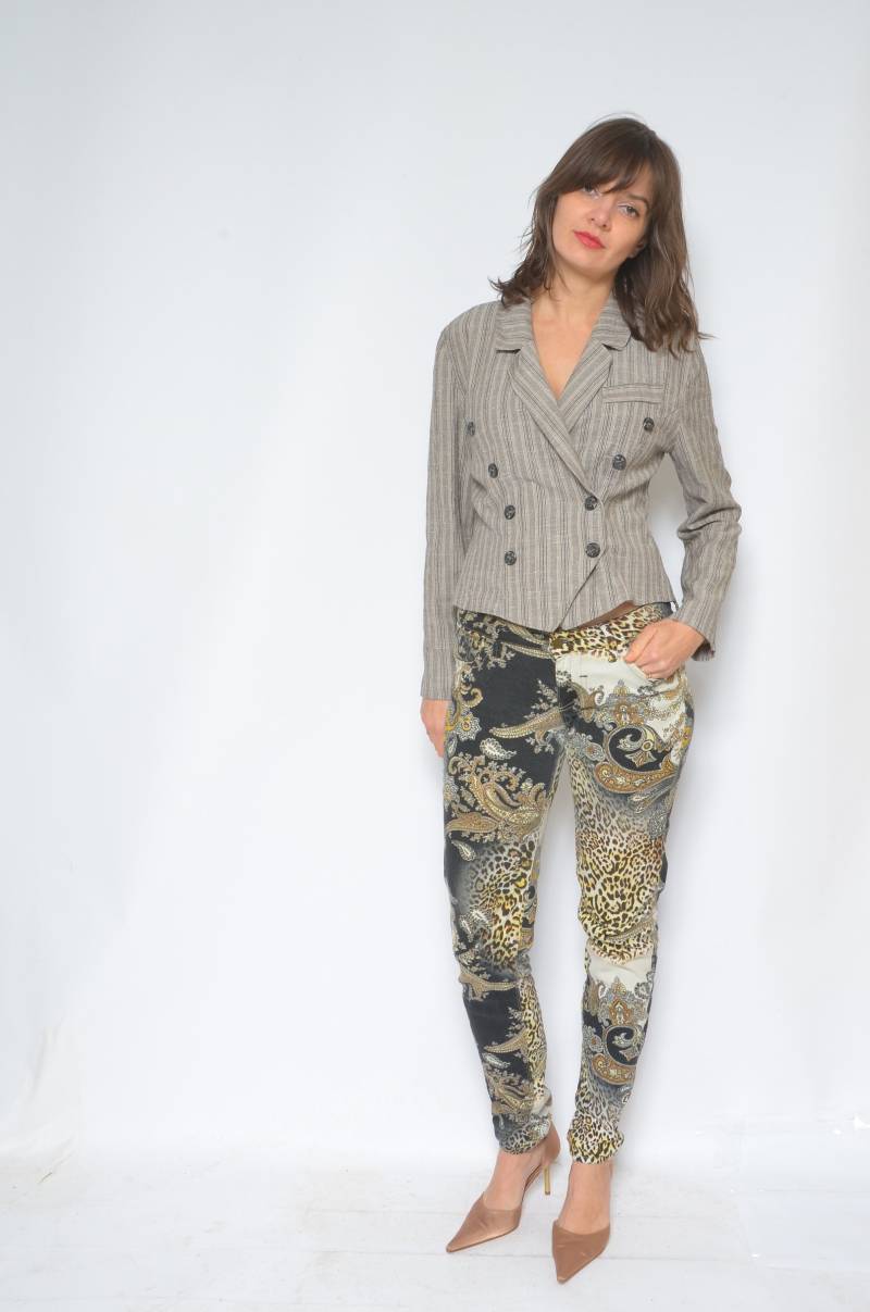 Vintage 80Er Jahre Nadelstreifen Blazer - Gr. Xs/S von MikseStudio