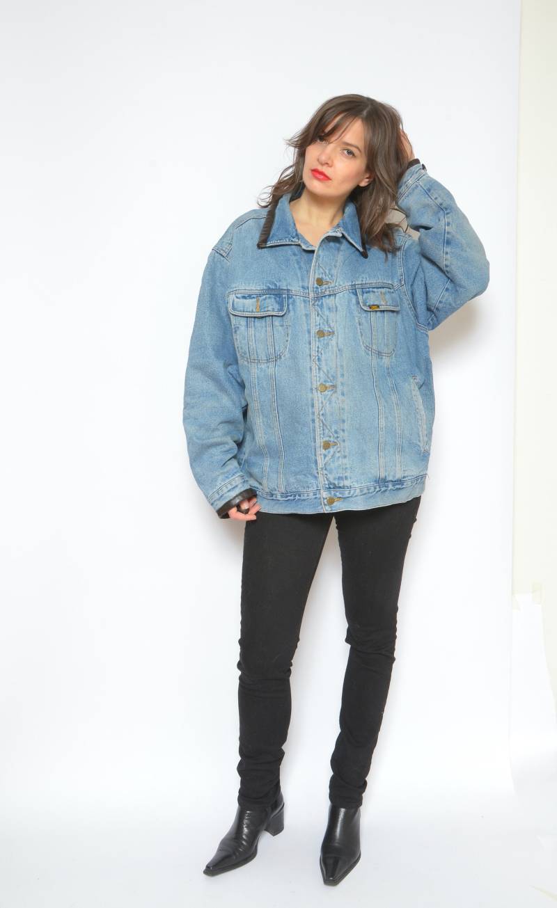 Vintage 90Er Jahre Jeansjacke Lee, Grösse L von MikseStudio