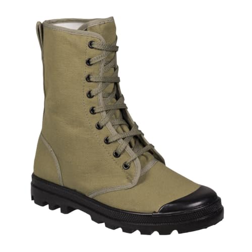 Mil-Tec Französische Canvas Commandostiefel 9-Loch Oliv Schuhgröße 44 von Mil-Tec
