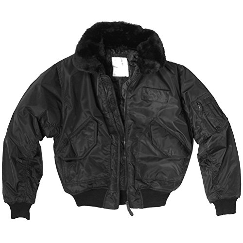 Mil-Tec CWU-45P Jacke mit Fellkragen Schwarz Größe S von Mil-Tec