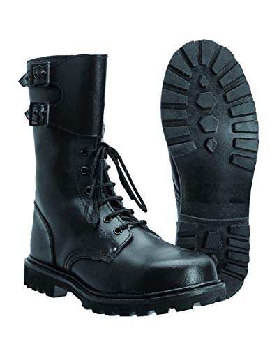 Mil-Tec Damen Kampfstiefel Franz.Kampfstiefel Act.Leather m.Schn. Gr.45 Schwarz 45 EU von Mil-Tec