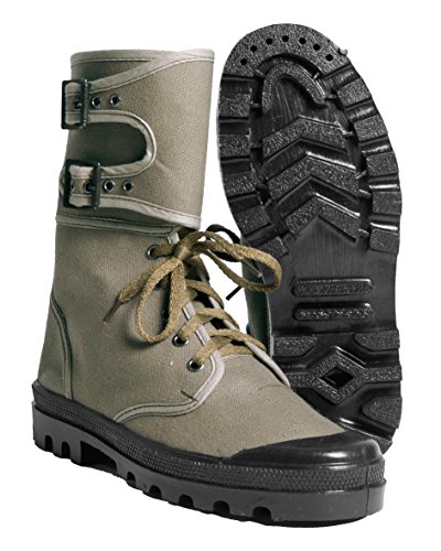 Mil-Tec Französische Commando Stiefel Canvas Wanderschuhe Sahara Einsatzstiefel Outdoor Oliv Größe 38-47 (41) von Mil-Tec