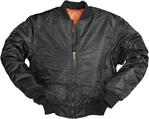 Mil-Tec Herren Typ Ma1 Jacke, Schwarz, M von Mil-Tec