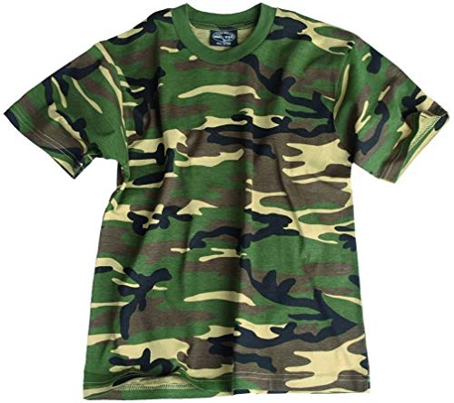 Mil-Tec Jungen 12012020-T-Shirt T-Shirt, Woodland, S/128 von Mil-Tec