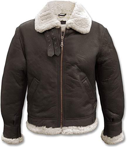 Mil-Tec Lederjacke B3 mit Lammfell braun (GR.XXL) von Mil-Tec